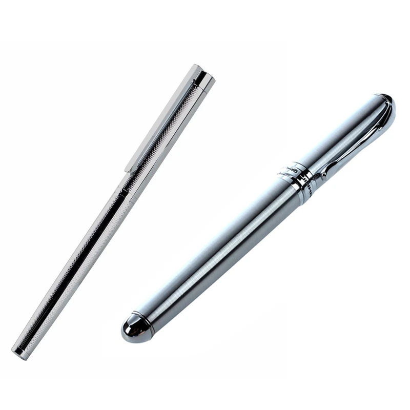 

Jinhao X750 NEW Classic Silver CT Fountain Pen & Fountain Pen 126 Executive Complete Silver Fine Hooded Nib(Silver)