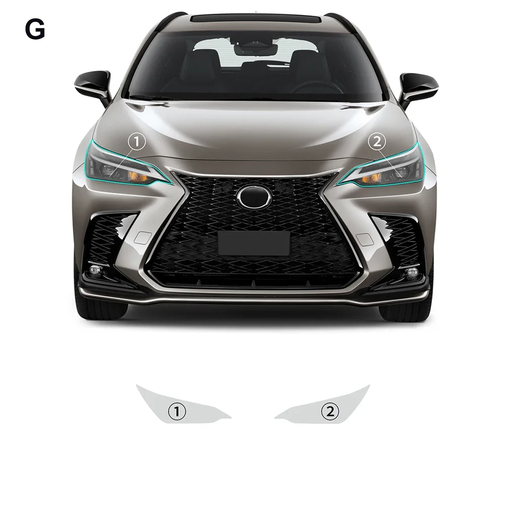 Фото Для Lexus NX 250 350 350H 450H 2022 2023 2024 Прозрачная предварительно вырезанная защитная пленка PPF для автомобильной краски, зеркало заднего вида из ТПУ для фар №3