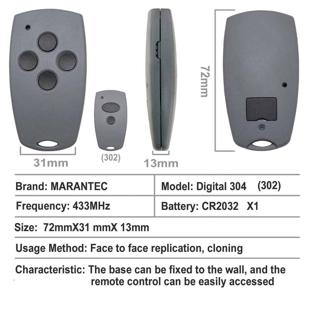 2 шт. Клон MARANTEC Цифровой 302 304 313 211 212 214 221 222 224 231 232 Дупликатор дистанционного
