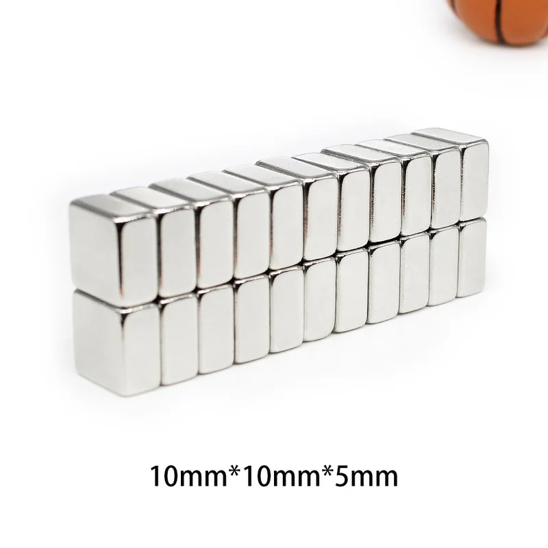 5/10/20/50/100PCS 10x10x5 mm Square Rare Earth Neodymium Magnet 10*10*5 Block Powerful Strong Magnetic Magnets Sheet 10x10x5mm - купить по