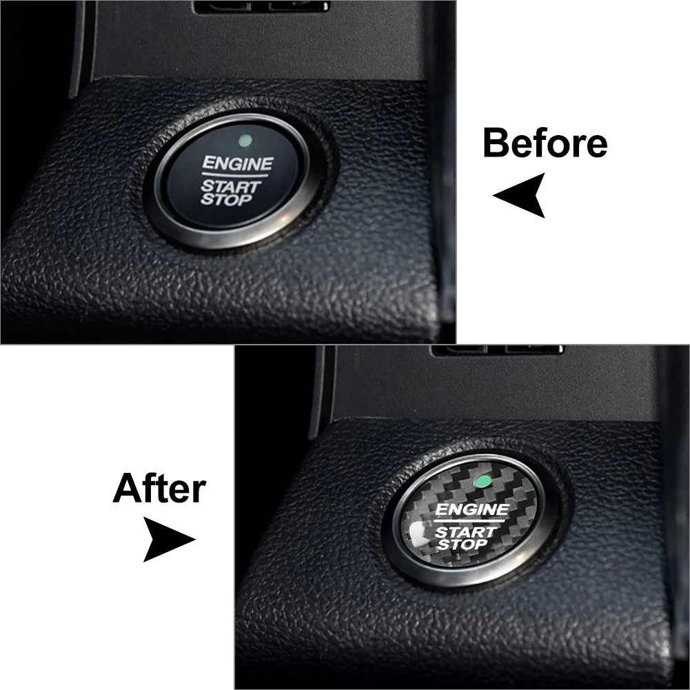 Углеродное волокно ABS автомобильный ключ запуск двигателя стоп переключатель
