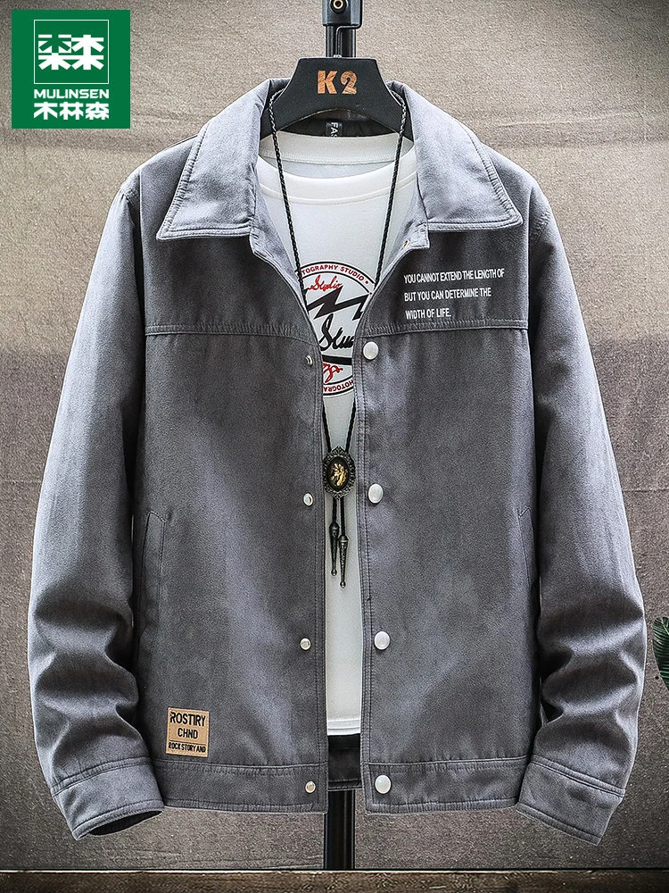 

Spring and Autumn Coat Men's New Korean Style Trendy Casual Denim Cargo Pants Jacket Top Clothes mens jackets coats