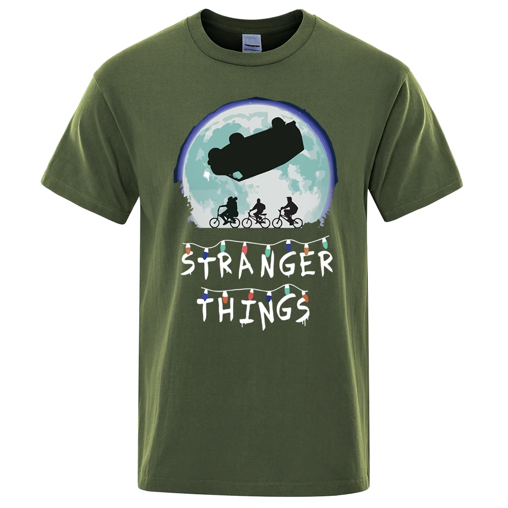 

Stranger Things UPSIDE DOWN Print Short Sleeve Men T Shirt Casual Funny Tops Mens Harajuku Streetwear 2022 Brand T-Shirt Mens