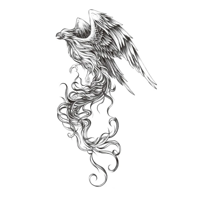 

Водостойкая Временная тату-наклейка для женщин, девушек, мужчин, ястреб, Орл, птицы, ангельские крылья, художественная татуировка, искусственная тату-наклейка