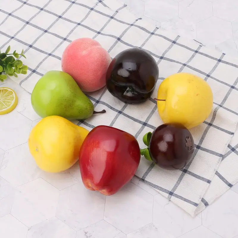 Реалистичный искусственный фрукт красный вкусный кухонный поддельный дисплей
