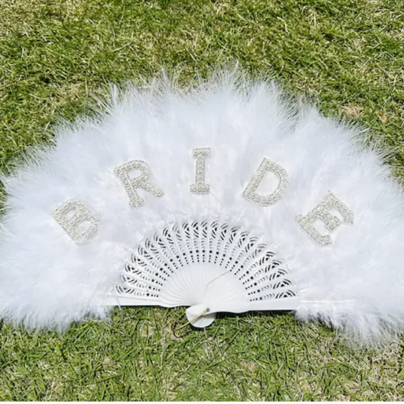 Пуховый жемчужный веер HGDTFF