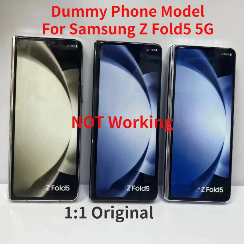 

For Samsung Z Fodd5 5G Dummy Phone Model 1:1 Original Fake Phone Model Z Fold 5 5G Display Black Screen Not Working Not Real