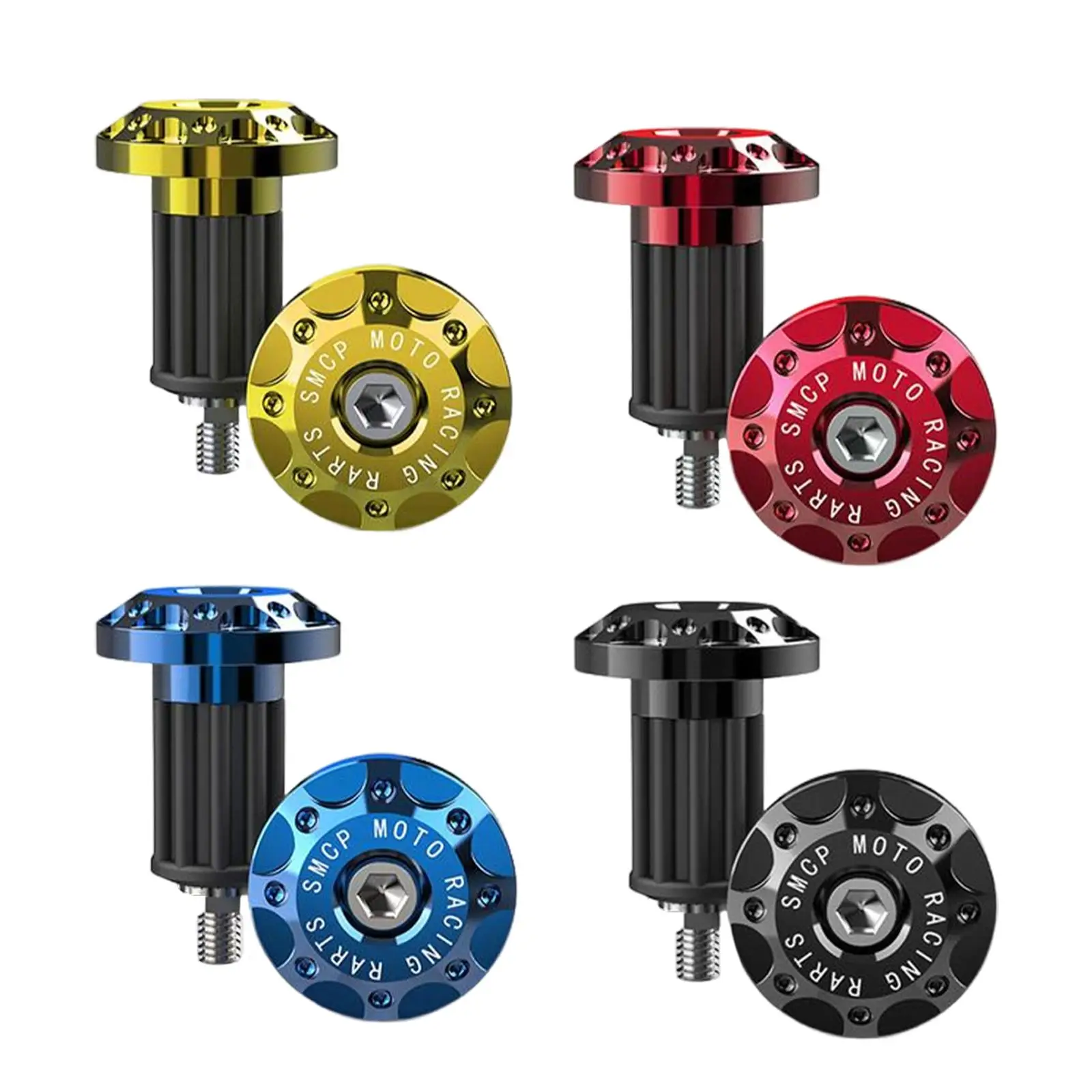 

2Pcs Universal Motorcycle Handlebar Grips Caps Plugs Replace CNC Aluminum Alloy 7/8 inch Anti Vibration Handle Bar End Plug