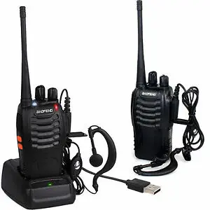 

2 шт. Baofeng BF-888s Walkie Talkie большой радиус действия 16 каналов 2-сторонний радиоприемник + наушники
