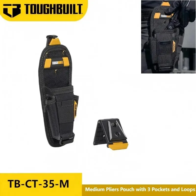 TOUGHBUILT TB-CT-35-M TB-CT-35-L Поясная сумка для инструментов с 3 карманами и петлей для подвешивания Износостойкая сумка для хранения Аксессуары (art.: 3920d28f4ec53) - 3920d28f4ec53