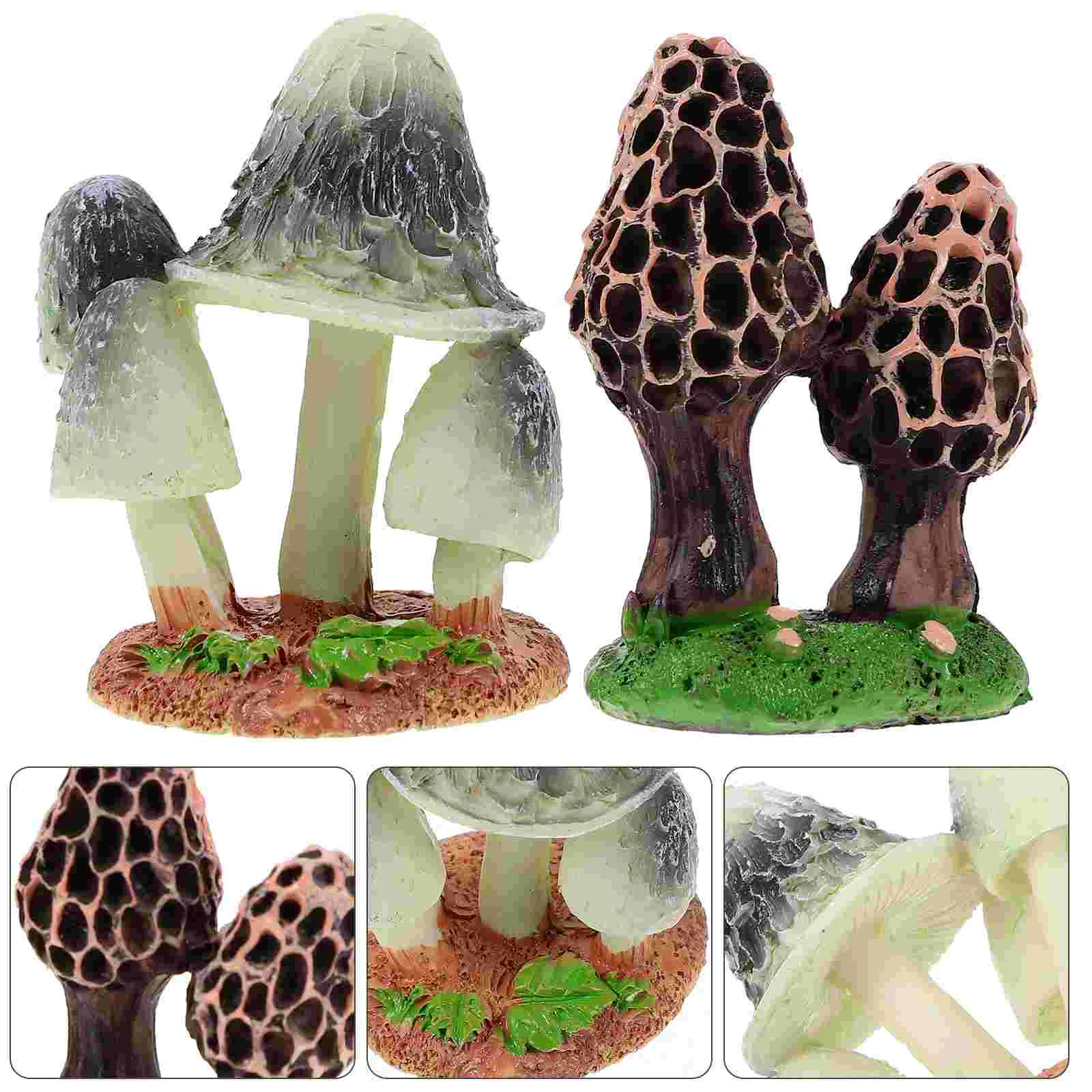 

Miniatures Mushrooms Resin Garden Ornament Micro Landscape Moss Landscape Decor Desktop Resin Handicraft Ornaments
