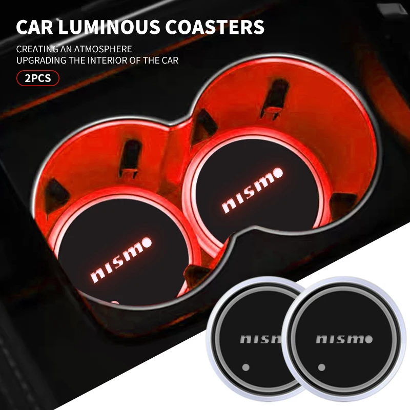 1/2 шт. красочный универсальный светодиодный автомобильный подстаканник RGB Light Mat