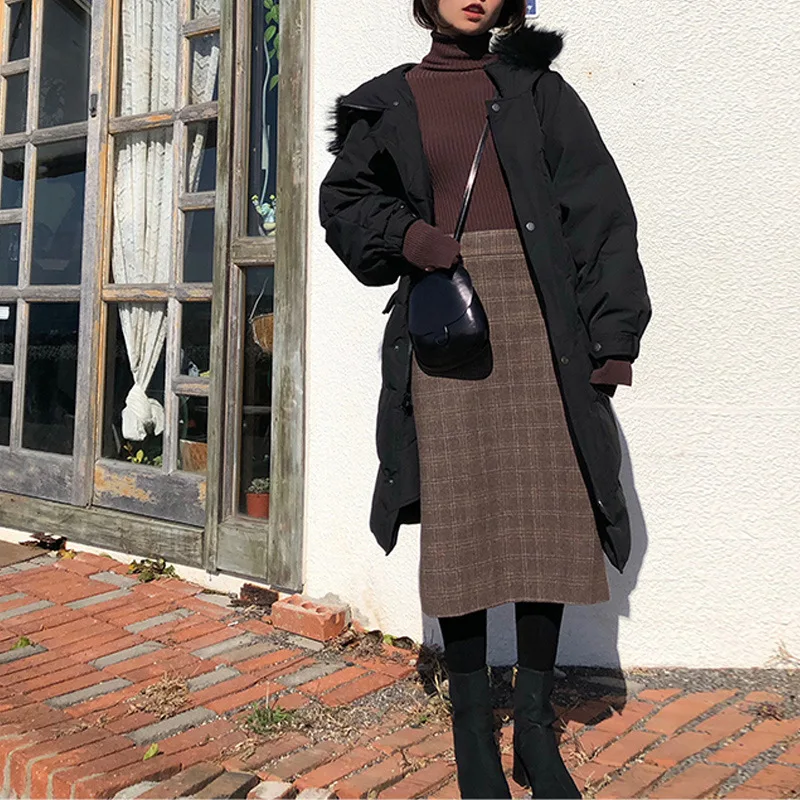 Women's Winter Winter 2022 New Long Loose Thickened Over Knee Cotton Tide Windproof Warm Women's Clothing Jackets