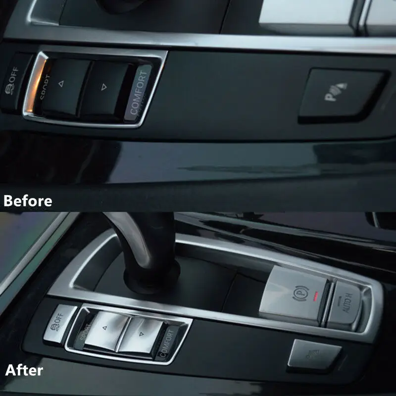 

Ccessories Buttons Parts Cover Trim 2011-2017 Car Chrome For BMW 5 Series