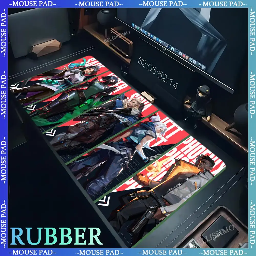 Коврики для мыши V-Valorants аниме игровые коврики XXL компьютера клавиатуры геймеров