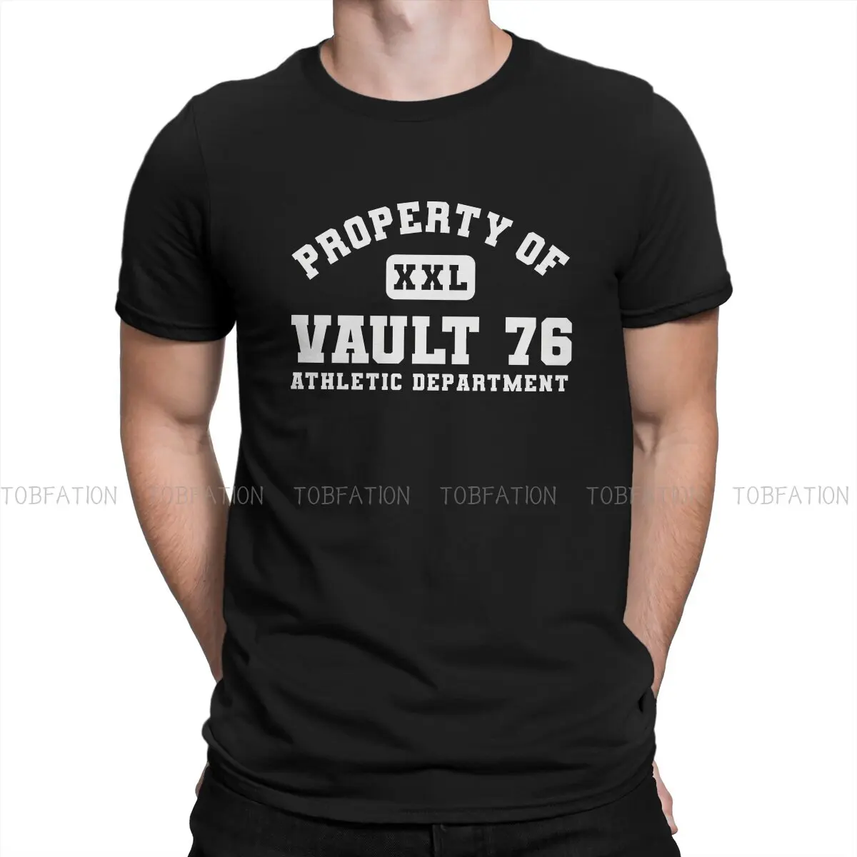 

Fallout Vault Boy Game Property of Vault 76 Tshirt Graphic Men Tops Vintage Goth Summer Streetwear 100% Cotton T Shirt