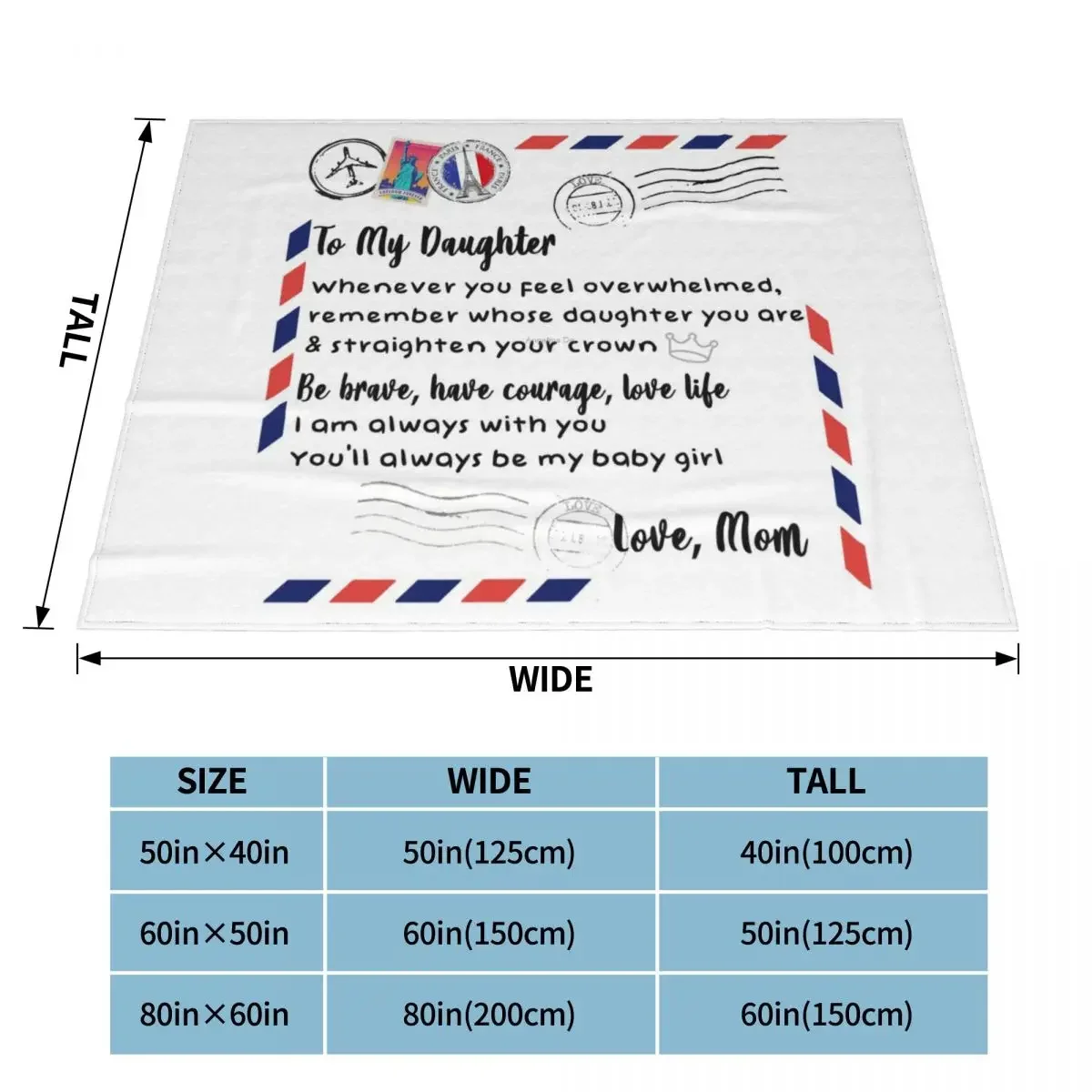 Письмо моей дочери одеяло Экспресс любовь флис удивительный мягкий плед для