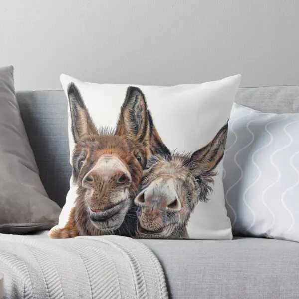 

Donkeys Hee Haw Printing Throw Pillow Cover Square Cushion Fashion Decorative Bedroom Throw Case Soft Home Pillows not include