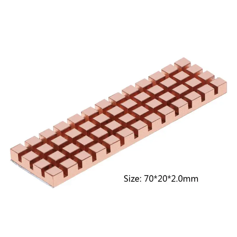 

M2EC Copper M.2 NGFF Heatsink for Cooling M.2 NVME 2280 SSD Radiator for Enterprise-Class Server or PC Solid State Disk