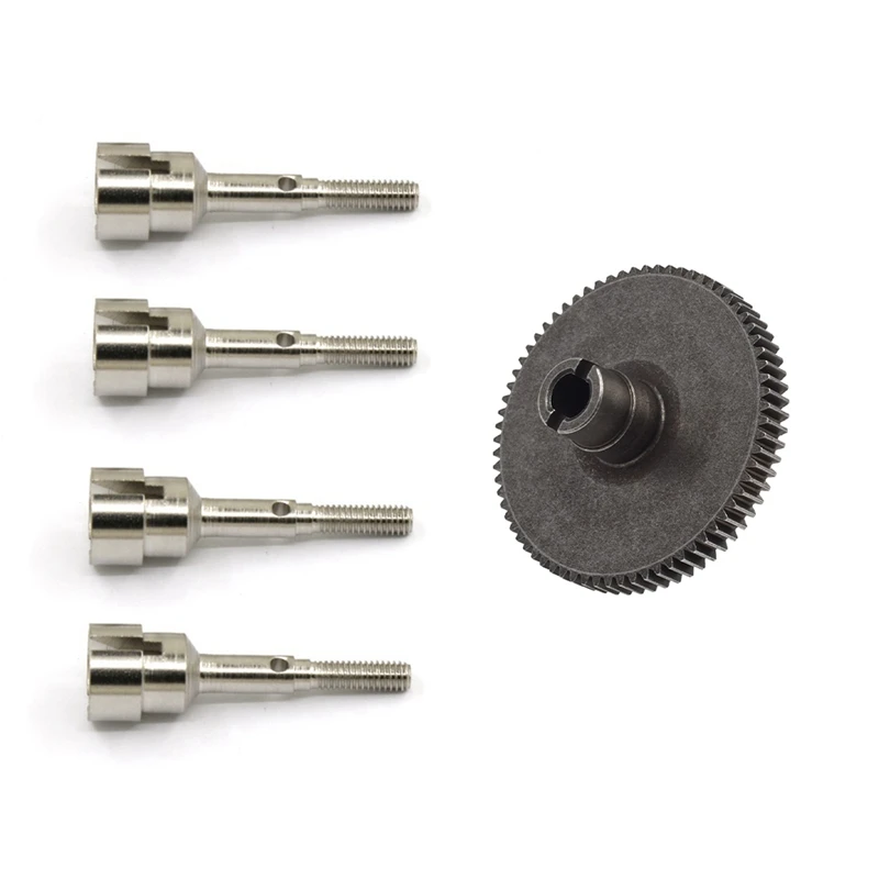 

5 шт. для Wltoys 104001 1/10 обновленные детали для радиоуправляемых автомобилей, 4 шт. привода вала колпачка колесная ось и 1 шт. Diff основной шестерня ...