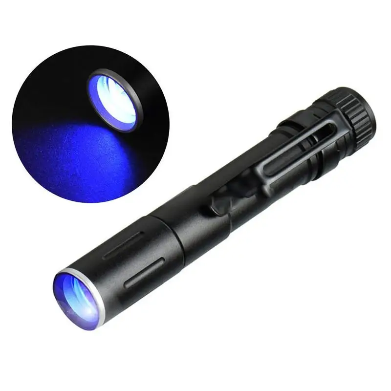 

Mini Portable Penholder Led Flashlight New XPE Telescopic Zoom Emergency Flashlight Pen Light For Camping Black Silver Color