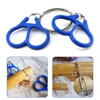 stainless steel wire saw universal emergency hand chain saw blue cutter pocket compact wiresaw camping accessories parts