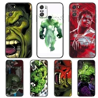 marvel hulk for xiaomi redmi note 10s 10 9t 9s 9 8t 8 7s 7 6 5a 5 pro max soft black phone case