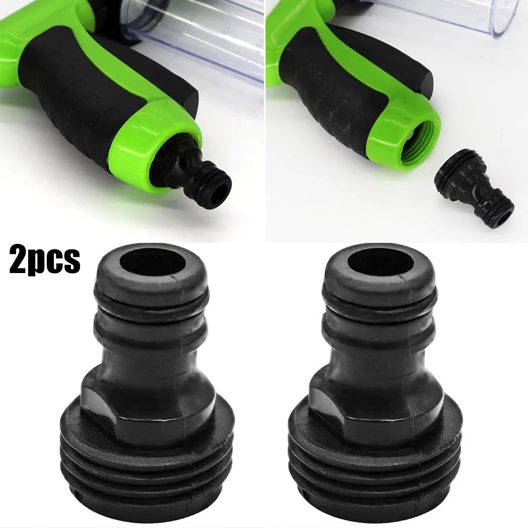 

2pcs 3/4" BSP Outer Threaded Tap Adaptor Plastic For Garden Irrigation System Quick Connector Male Threaded Hose Pipe Adapter