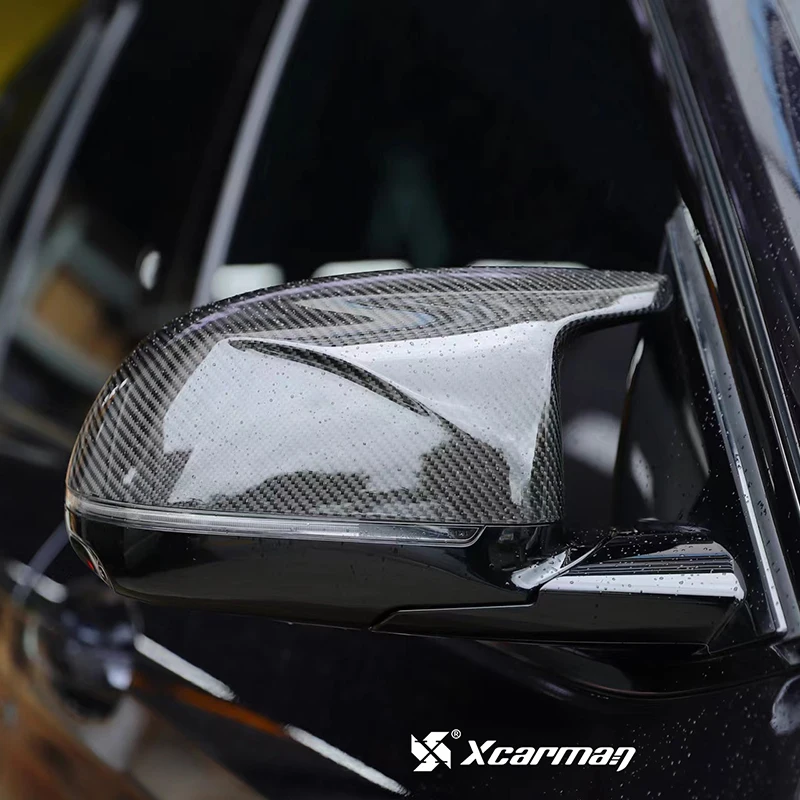 Заглушки для бокового зеркала заднего вида из углеродного волокна глянцевые