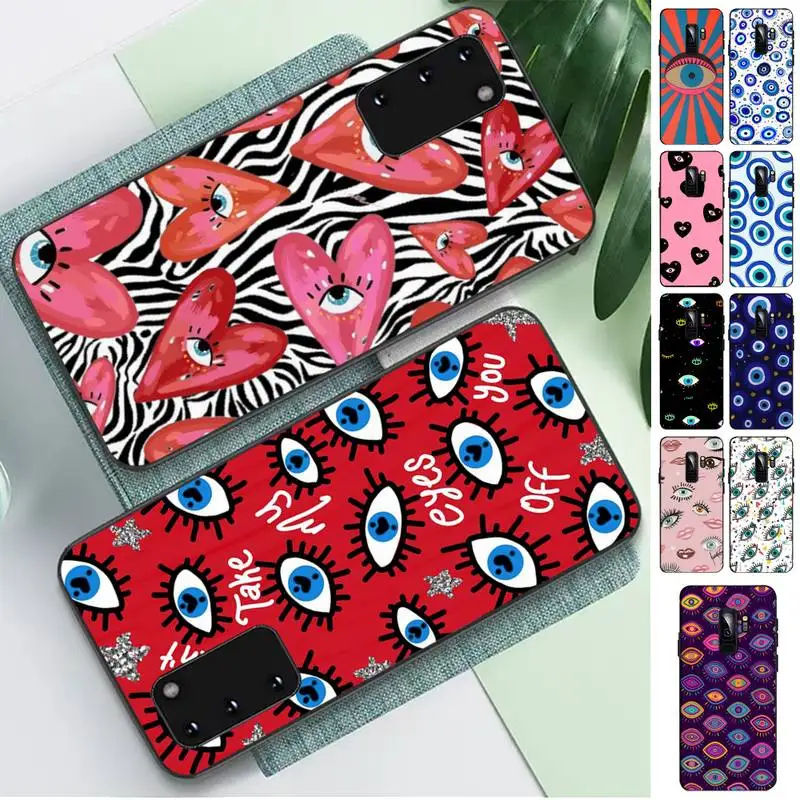 

Lucky Eye Blue Evil Eye Print Phone Case for Samsung S10 21 20 9 8 plus lite S20 UlTRA 7edge