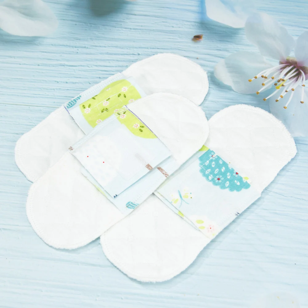2Pcs/lot Reusable Washable Menstrual Pads Cotton Pad Sanitary Cloth Soft Panty Liner Women Napkin Feminine Hygiene 190mm | Красота и