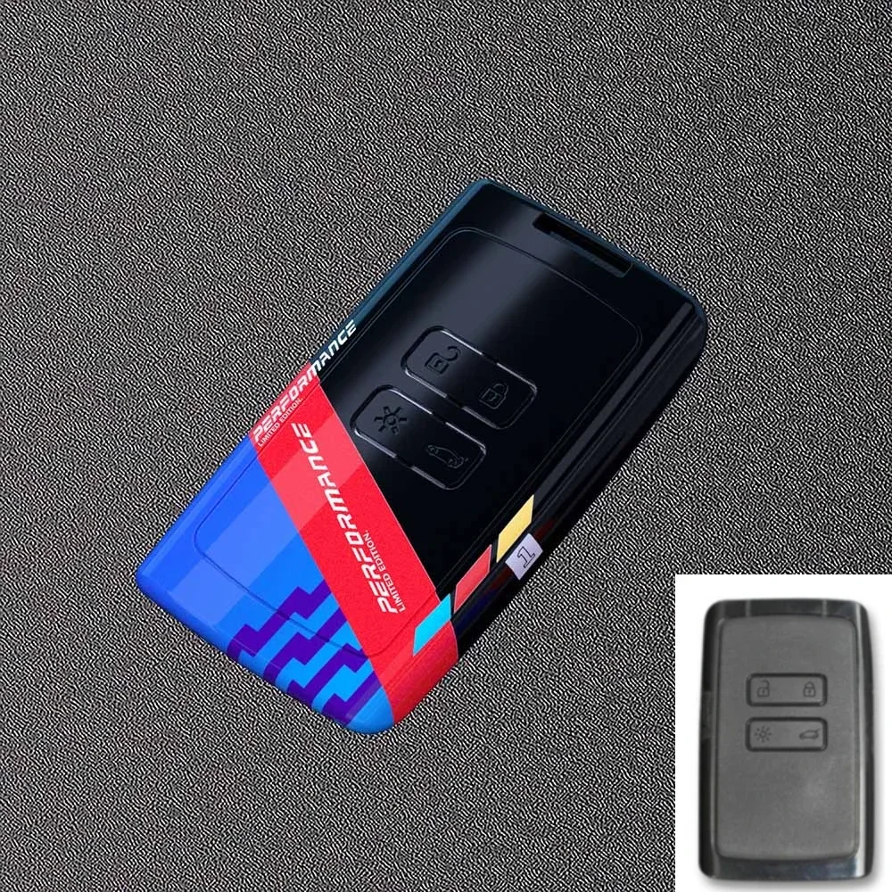

Карбоновый чехол для ключа из АБС-пластика для Renault Captur Megane Talisman Espace Clio Zoe Koleos Scenic 4 Arkana Dacia Sandero Card Remote