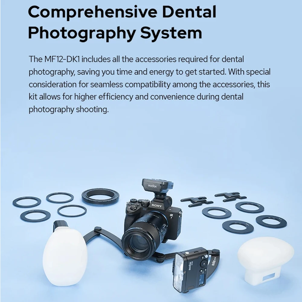 Godox MF12-DK1 TTL стоматологическая макроспышка двойной MF12 2 4G передатчик Speedlite XProII для