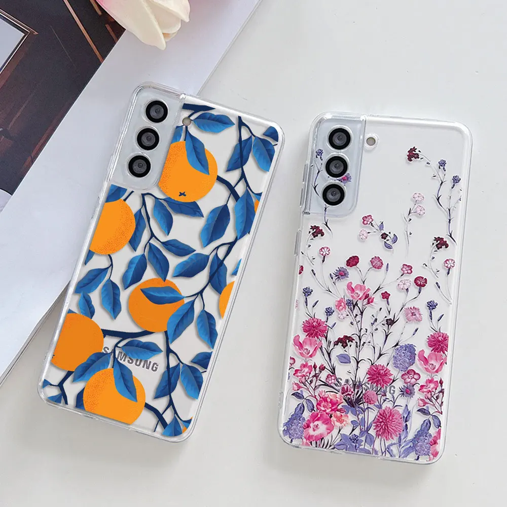 Чехол PUNQZY для телефона SamSung A14 A13 A12 S23 S22 PLUS S10 S21 FE A50 A52 A53 из мягкого ТПУ с изображением летнего фрукта краба арбуза кактуса