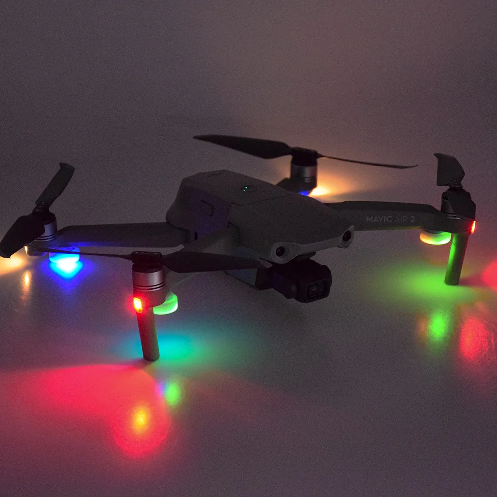 Универсальные мигалки для ночных полетов дронов "Universal Strobe Lights Drone Night Flight Light" для DJI Mavic 3/Air 2/Mavic Mini/Mavic 2/Mini 2/FPV/Phantom 3 4 аксессуаров.