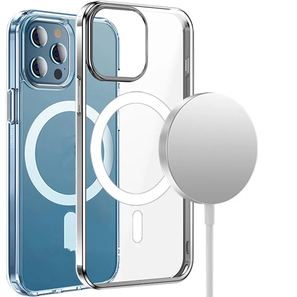 

For Magsafe Magnetic Wireless Charging Case For iPhone 12 11 13 Pro MAX mini XR X XS MAX 7 8 Plus SE 2020 Shockproof Cover Cases