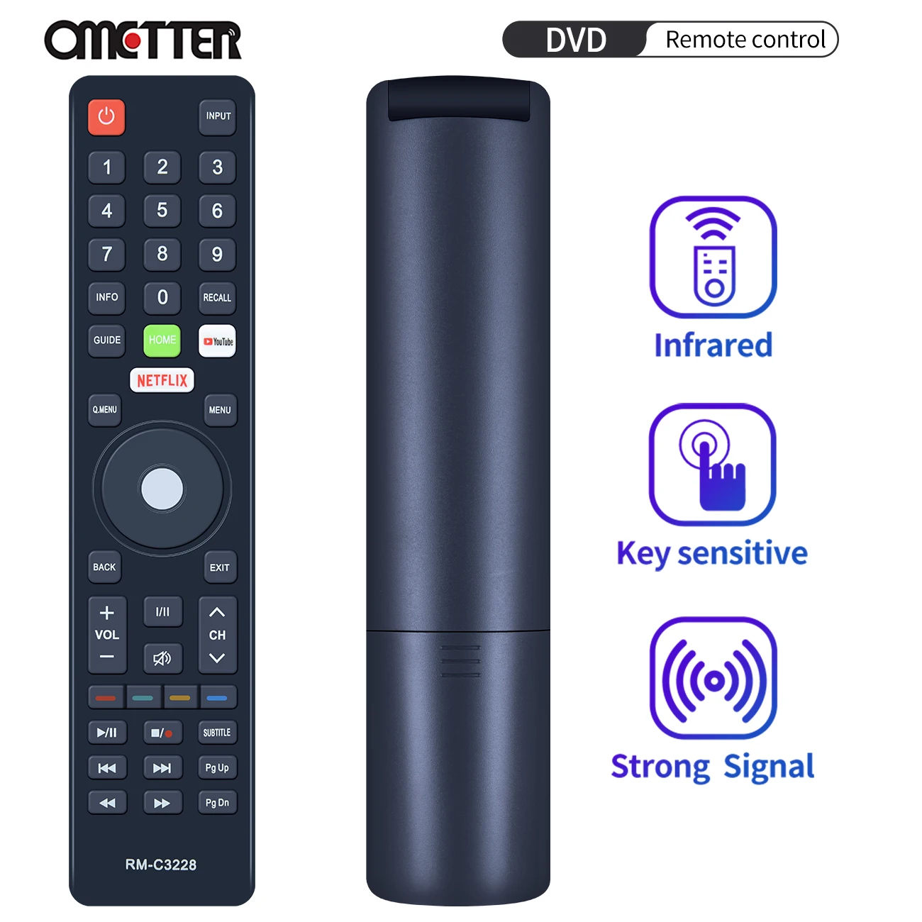 

Remote Control for JVC LT-32N3105A RM-C3228 LT-58N7105A-AU LT-55N7105A LT-58N7105A LT-65N7105A 4K UHD Smart TV