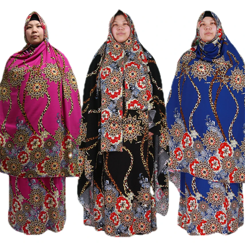 Women Hijab Scarf Abaya Dress Prayer Garment Eid Mubarak Ramadam Muslim Fashion Saudi Arabia Middle East Islamic Clothing