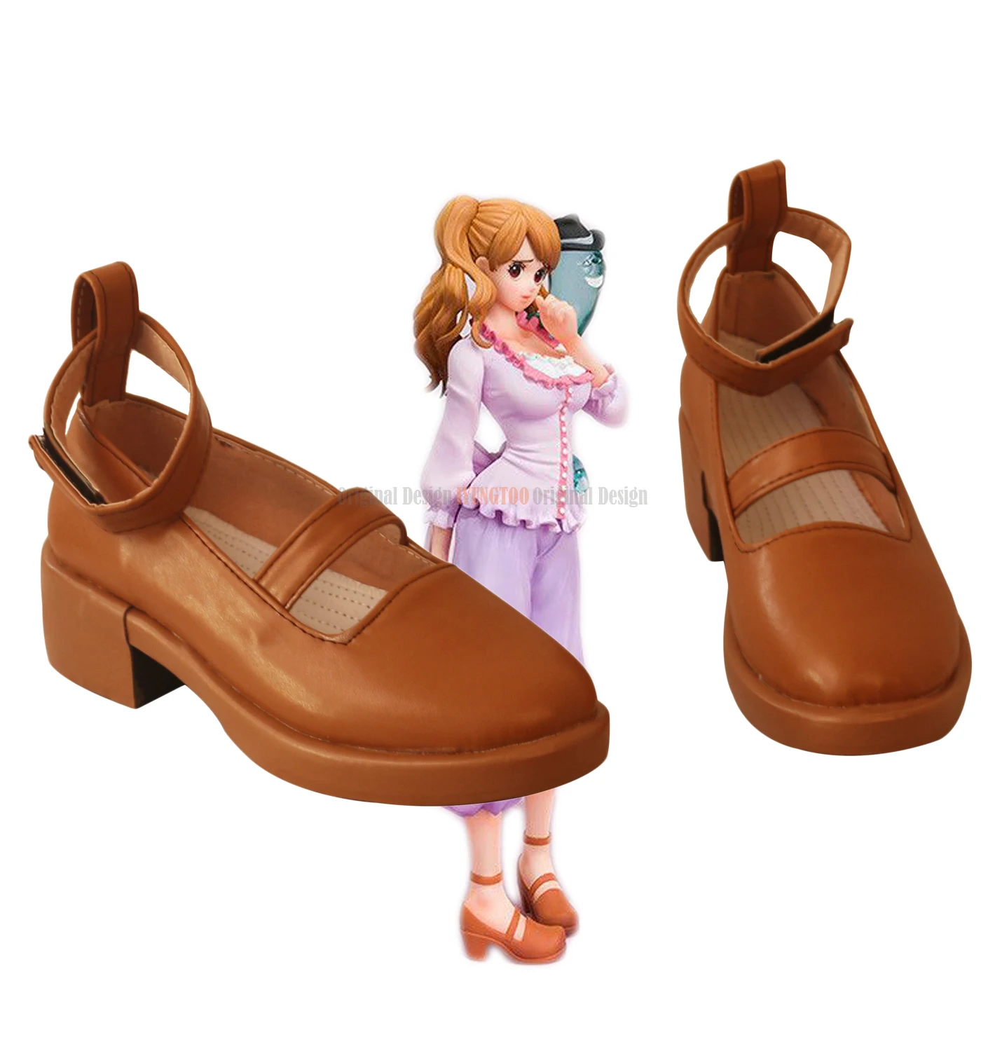 

Ботинки Charlotte для косплея аниме OnePiece Косплей Шарлотт, коричневые ботинки для косплея, изготовленные на заказ