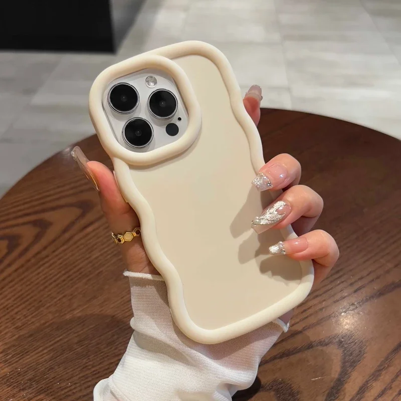 Роскошный чехол для телефона с волнистым рисунком iPhone 11 12 13 14 15 Pro Max X Xs XR 7 8 Plus