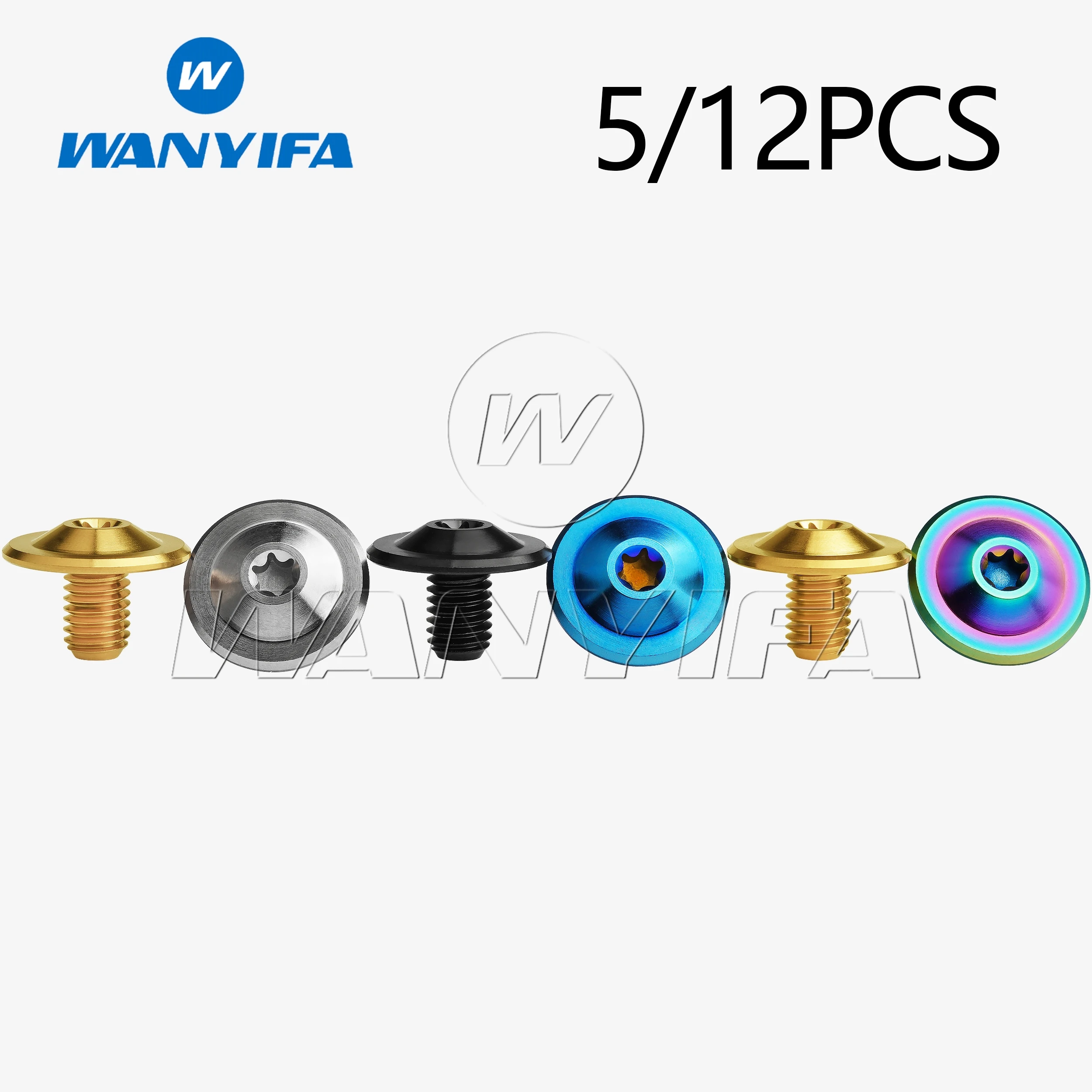 Титановые болты Wanyifa M8x12 мм Torx T30 сливовая фланцевая головка шаг диска 1 25 винт для