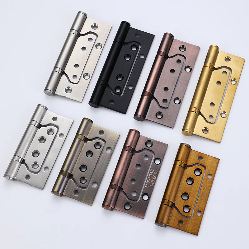 

2 Pieces (1 Pair) Brand New Furniture Hardware Accessories 4 Inch Slotless Door Hinges Thick and Silent 304 Stainless Steel