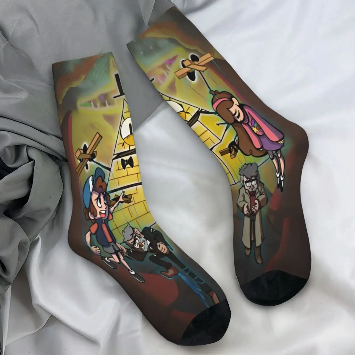 Чулки Gravity Falls мужские носки Bill Cipher модные высокого качества осенние нескользящие