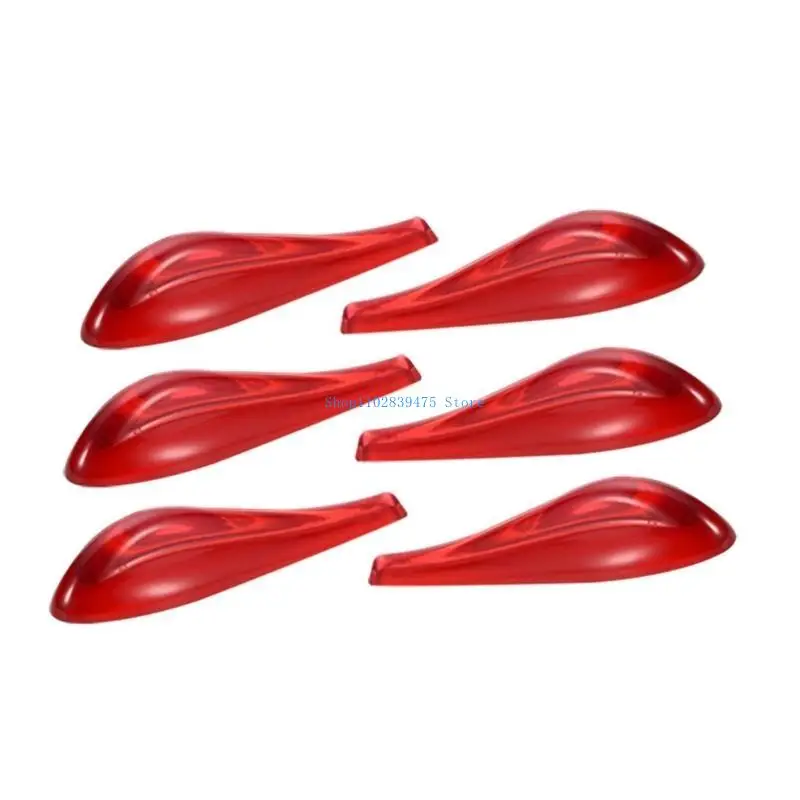 

33WB 6pcs Car Tail Light Sticker Наклейка на воздушный поток анти столкновение автомобиль СПОЙЛЕР Акриловой дверной бампер Стрип