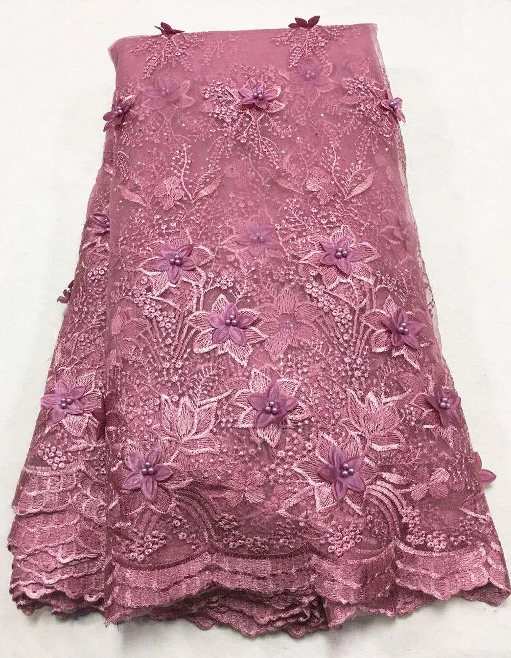 Красивая 3d кружевная Цветочная новейшая нигерийская кружевная ткань в французском стиле, кружевная Ткань 5 ярдов, 2021 Тюлевая Ткань 3d ZJ168