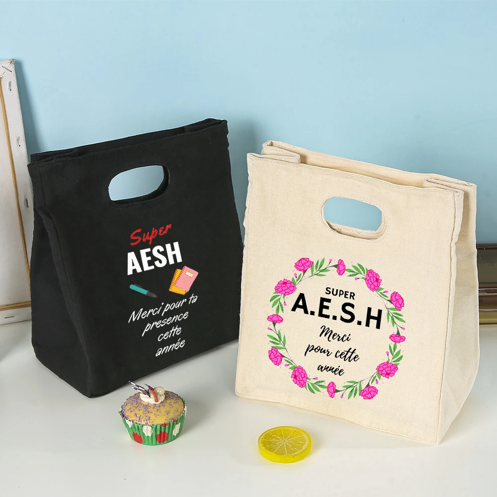 Super AESH Flower Print Summer Cooler Bag Lunch Box Portable Insulated Bento Bag Thermal Picnic School Food Storage Pouch Gifts