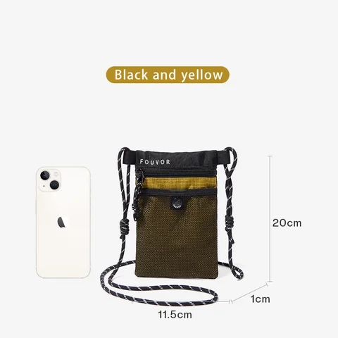 Epol Маленькие сумки для мобильных телефонов Мини-сетчатые многослойные сумки через плечо на шнурке Спорт на открытом воздухе Дорожные повседневные сумки на плечо 3058-03