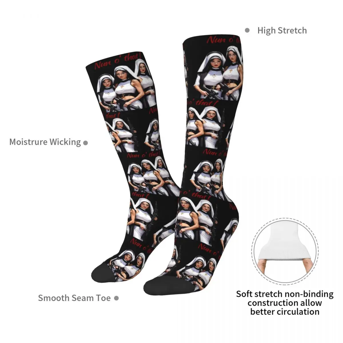 Монахиня что это! Носки A Trio Of Nuns чулки в стиле Харадзюку всесезонные длинные