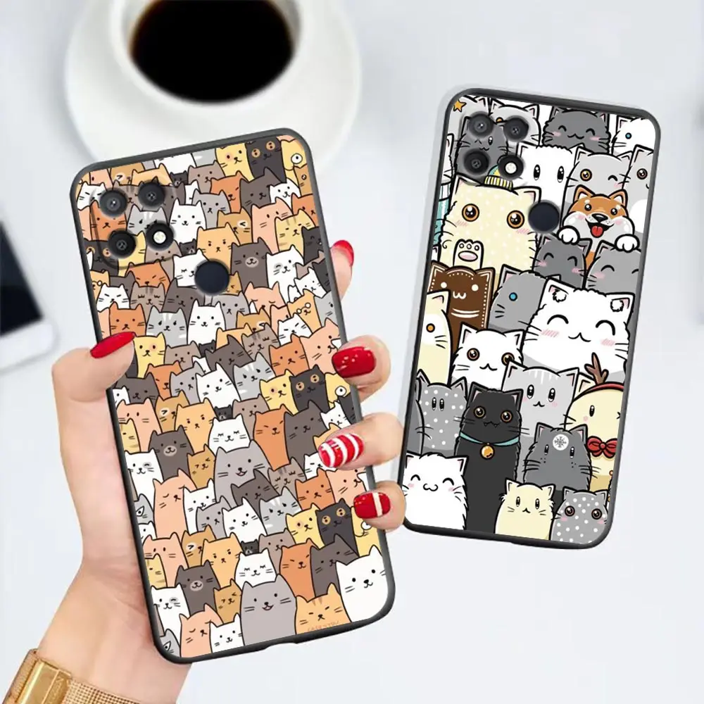 

Funda Case For OPPO A92S A91 A79 A78 A77 A76 A74 A73 A71 A59 A57 A55 4G A53 5G A39 A37 A33 A17 A16 A15 Case Cartoon Cat Pattern