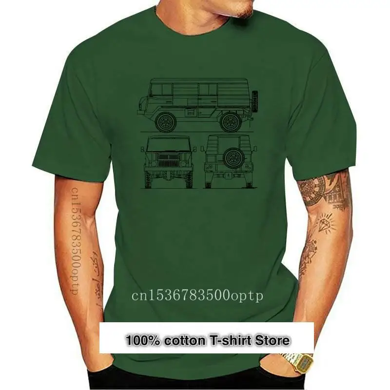 

Camiseta con estampado azul para coche, camisa con estampado de vehículo de carretera, Steyer-Puch pinzgaer, novedad